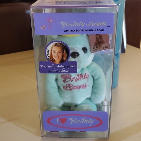 RARE! Britney Spears Autographed Beanie Bear - Picture 2 of 5